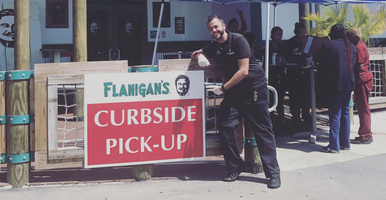 Flanigant's casual-dining chain in South Florida does curbside pickup during the coronavirus pandemic