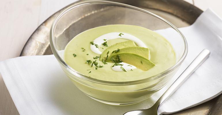 Fruit and vegetable soups feature unusual pairings