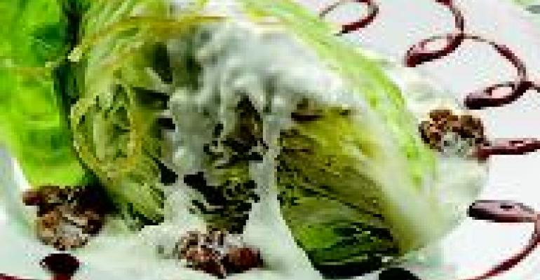 Iceberg Lettuce Salad with Buttermilk Blue Cheese Dressing