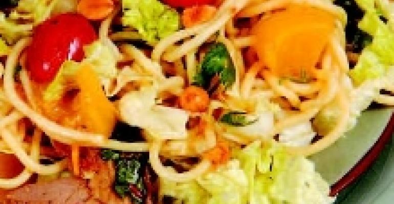 Thai Peach and Steak Salad