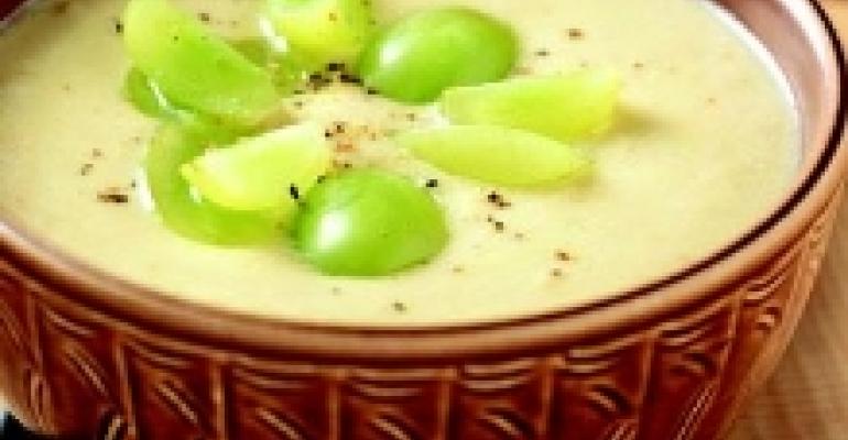 Almond Gazpacho with Grapes