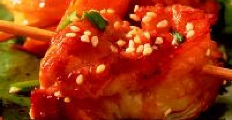 Lemon Grass and Ginger-Marinated Turkey and Shrimp Pinwheels