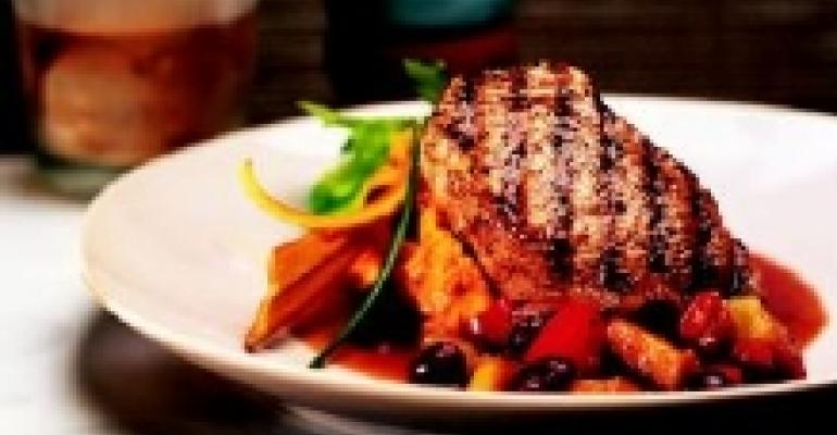 Pork Chops with Apple-Cranberry Sauce