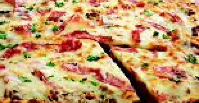 Smoked Salami and Parmesan Pizza