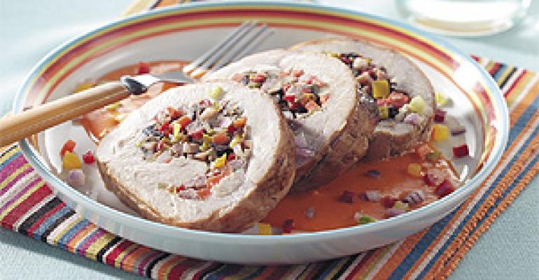 Fiesta Turkey Roulades with Chipotle Apple Cider Sauce