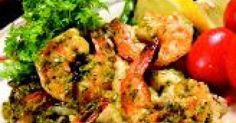 Jumbo Mexican Shrimp Scampi with Cilantro Pesto