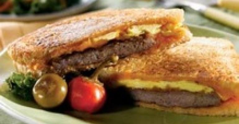 Grilled Sausage and Cheddar Panini