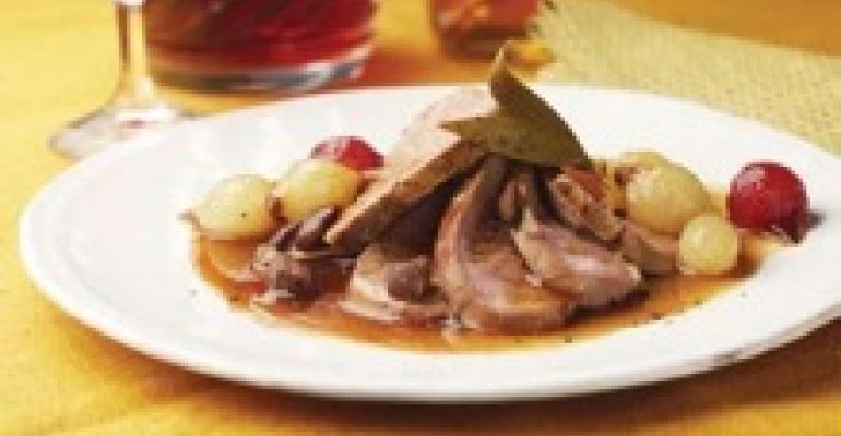 Seared Duck Breast in Sherry Vinegar and Lavender Honey Reduction