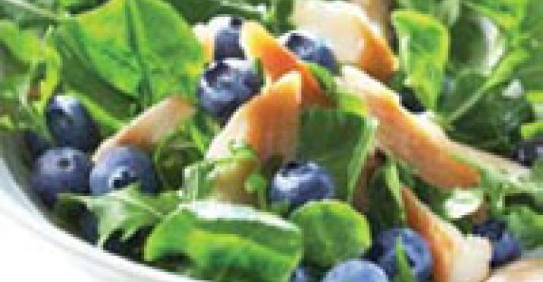 Blueberry and Smoked Trout Arugula Salad