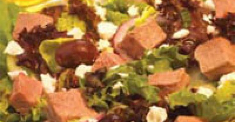 Greek Lamb Salad with Fresh Mint Dressing
