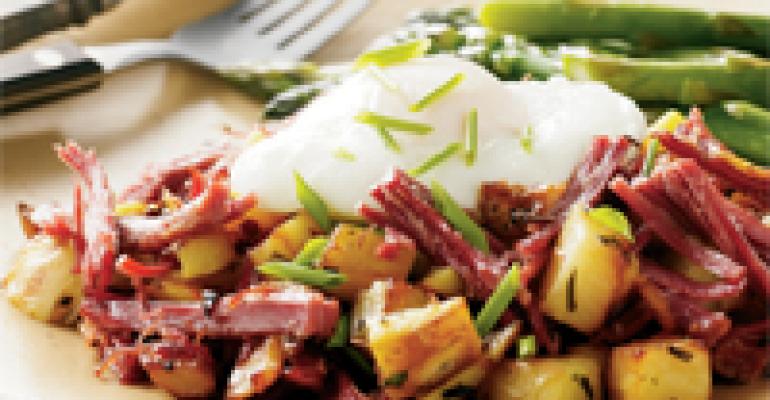 Corned Beef Hash with Poached Eggs