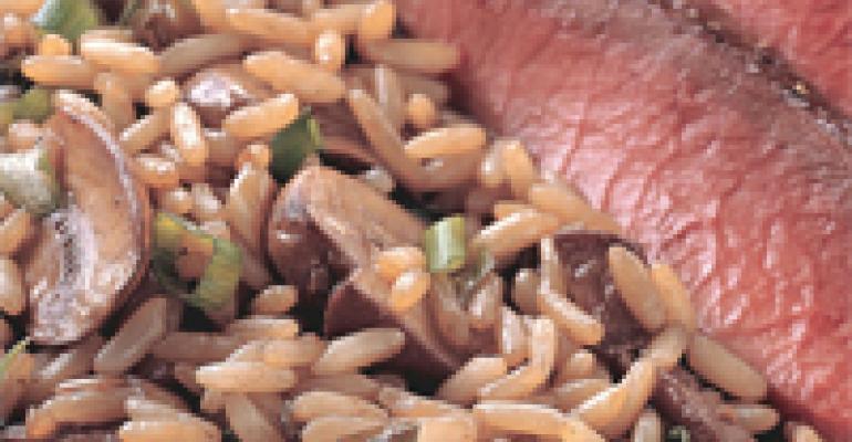 Beef-Simmered Rice and Mushroom Side Dish