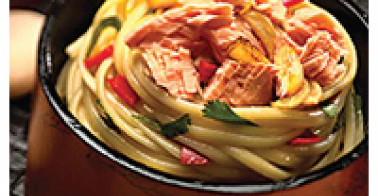 Vietnamese Garlic Tuna Over Noodles
