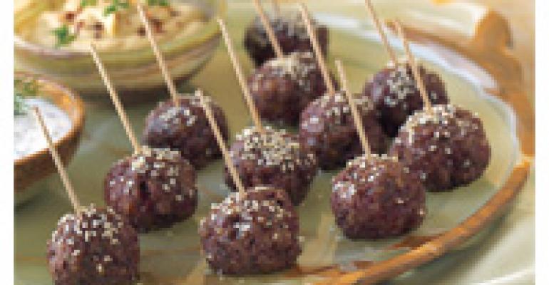 Lamb Meatballs with Mediterranean Dips