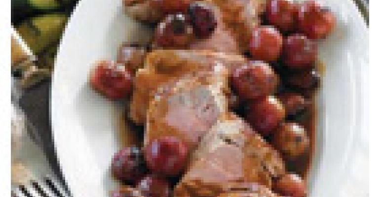 Pork Tenderloin with Roasted Grapes and Balsamic Glaze