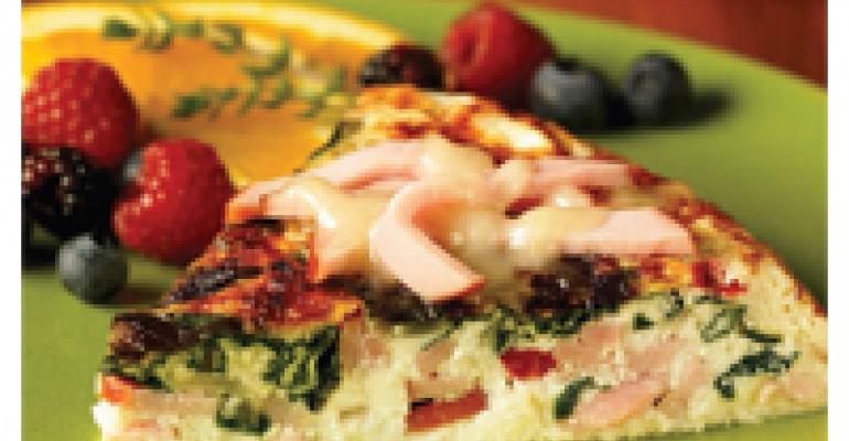 Canadian Bacon, Spinach and Cheese Frittata