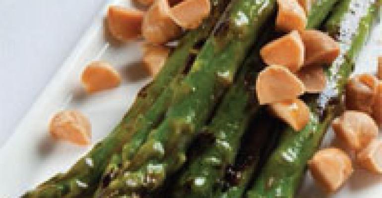 Pan-Roasted Local Asparagus with Toasted Macadamia Nuts