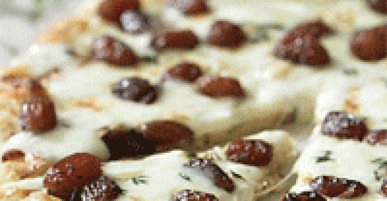 Taleggio and Grape Pizza