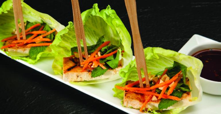 Lettuce Wraps with Spicy Grilled Tofu
