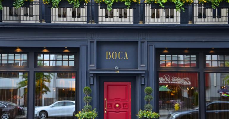 The familiar Maisonette location has been revived with a new identity Boca Sotto is on the lower level