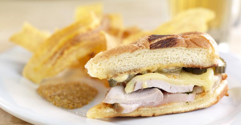 Cubano Sandwich with Plaintain Chips