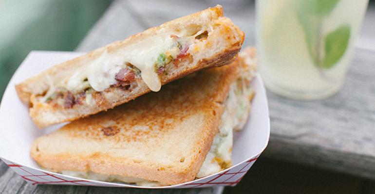 Roxy39s Green Muenster features muenster guacamole and bacon
