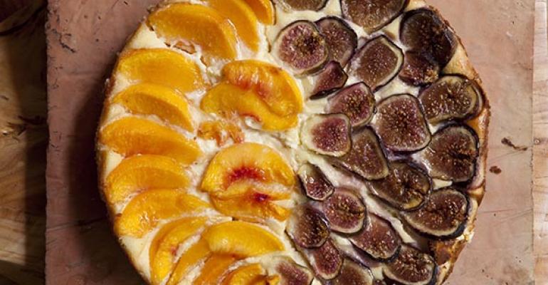 Goat Cheese, Peach and Fig Tart