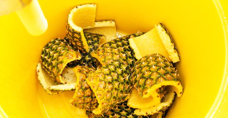 pineapple scraps
