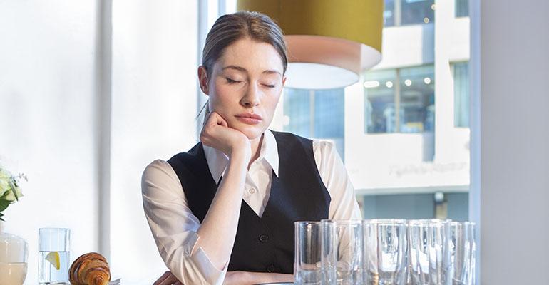 Tired disengaged servers do not send the right message about a restaurant