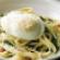 Fettuccini with Pancetta, Chard and Fried Egg