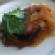 Sweet Tea Brined Pork Chop with wilted greens and data mostardo from Willie Jane in Venice Beach CA