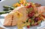 Fillet of Salmon with Grape Salsa Drizzled with Lemon Beurre Blanc
