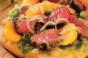 Beef and Peach Pizza