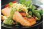 Grilled Wild Salmon with Avocado Salsa and Grated Egg Crouton Topper
