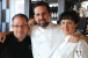 Ronnen flanked by executive chef Scot Jones and pastry chef Serafina Magnussen concocts vegan versions of traditional dishes at Crossroads