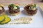 Colorado Lamb Sliders with Onion Confit Pickles and Mustard Crema