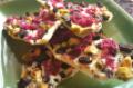 OREO Bark with Candied Beets and Pistachios