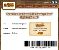 Cracker Barrel Uses Cloud Based Digital Gift Card Platform Restaurant Hospitality